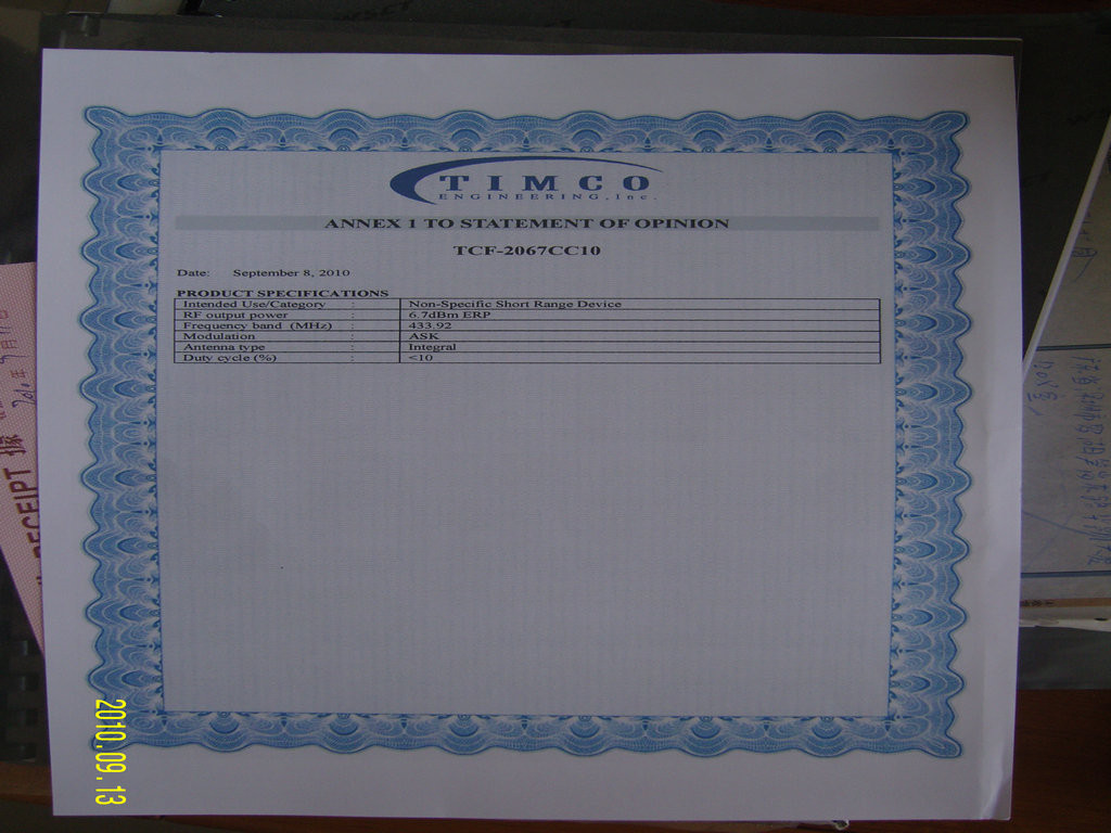 China Shenzhen Ruiyihong Science and Technology Co., Ltd Certificaciones